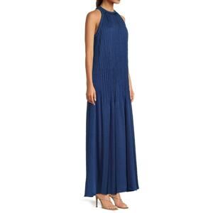 NWOT Emanuel Ungaro Women's Eva Pleated Satin Maxi Dress Size US4 $795